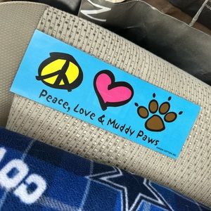 Peace Love Paws Magnet Car Fridge 6x2
